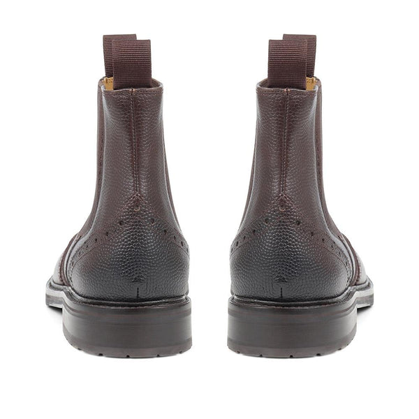 Jones Bootmaker Men's Desborough Leather Chelsea Boots - Dark Brown