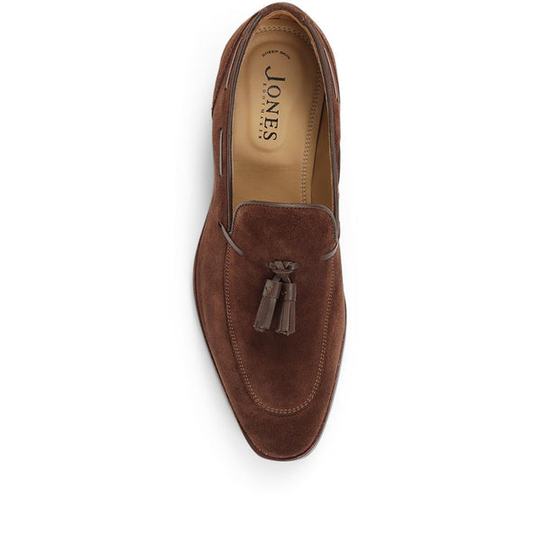 Jones Bootmaker Men's Devon Leather Tassel Loafers - Brown Suede