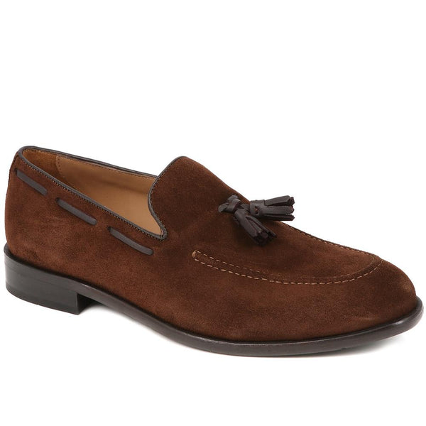 jones bootmaker Men's Devon2 Leather Loafers - Brown Suede