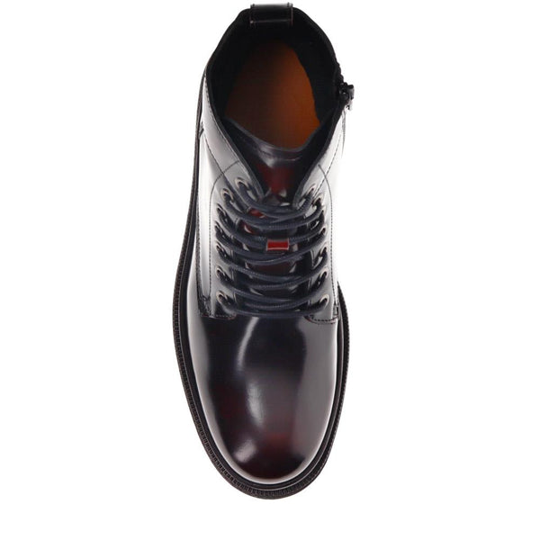 Jones Bootmaker Men's Dewsbury Lace-Up Boots - Burgundy