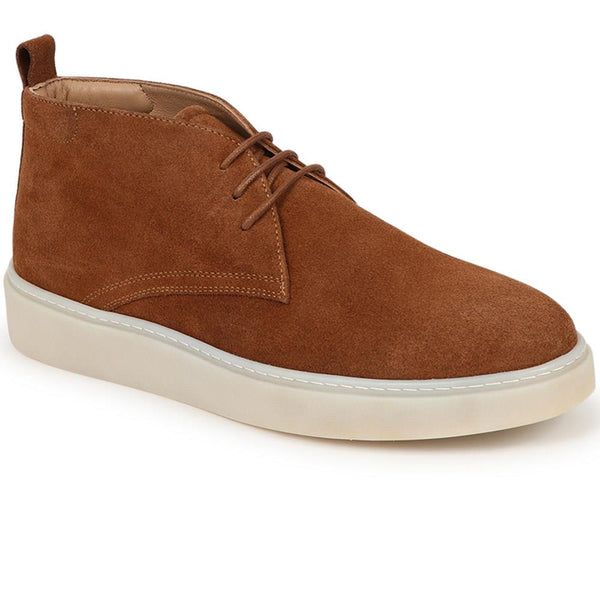 jones bootmaker Men's Dixon Leather Chukka Boots - Tan Suede