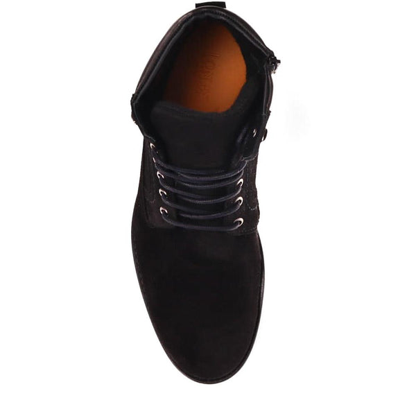 Jones Bootmaker Men's Docklands Leather Lace-Up Boots - Black Suede