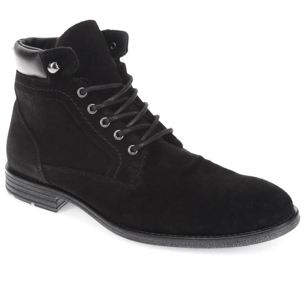 jones bootmaker Men's Docklands Leather Lace-Up Boots - Black Suede