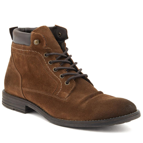 jones bootmaker Men's Docklands Leather Lace-Up Boots - Tobacco Suede
