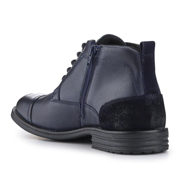 Jones Bootmaker Men's Dorian Smart Leather Ankle Boots - Navy