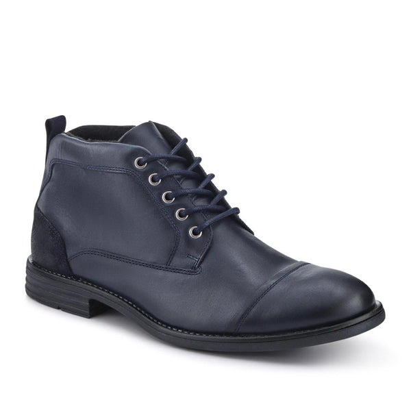 jones bootmaker Men's Dorian Smart Leather Ankle Boots - Navy