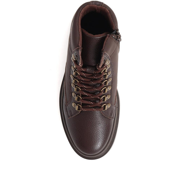 Jones Bootmaker Men's Drexel Chunky Leather Boots - Brown