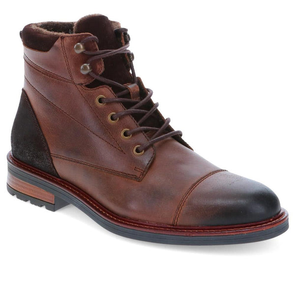 jones bootmaker Men's Dusseldorf Leather Lace-Up Boots - Brown