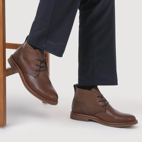 Jones Bootmaker Men's Earley Leather Chukka Boots - Chestnut