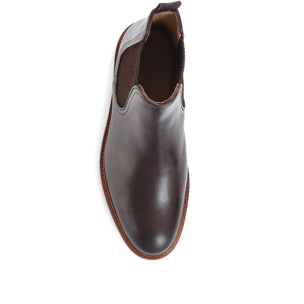 Jones Bootmaker Men's Eastbourne Leather Chelsea Boots - Dark Brown