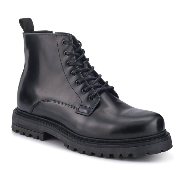 jones bootmaker Men's Elias Leather Lace-Up Boots - Black Leather