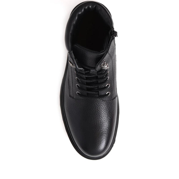 Jones Bootmaker Men's Elio Leather Lace Up Boots - Black