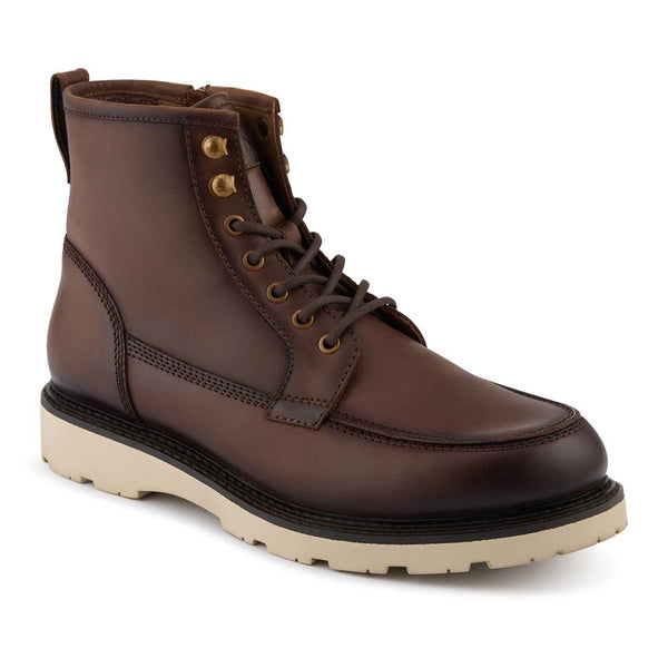 jones bootmaker Men's Essex Chunky Leather Boots - Dark Brown