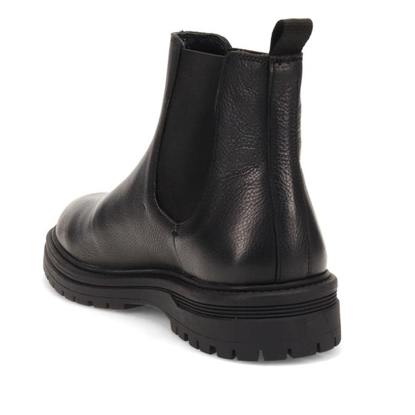 Jones Bootmaker Men's Ethan Casual Leather Ankle Boots - Black Grain