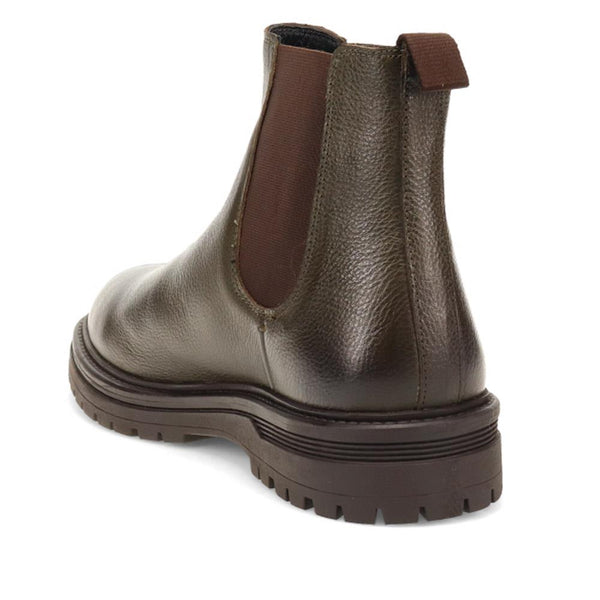 Jones Bootmaker Men's Ethan Casual Leather Ankle Boots - Khaki