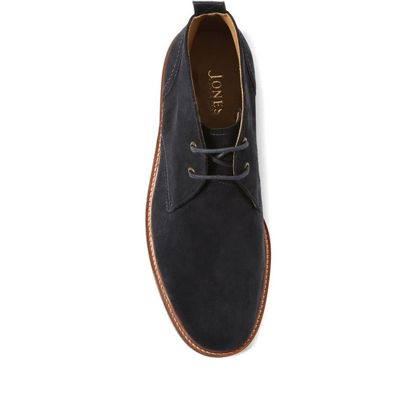 Jones Bootmaker Men's Evesham Leather Chukka Boots - Navy Suede