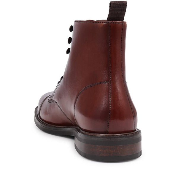 Jones Bootmaker Men's Finch Leather Lace-Up Boots - Chestnut