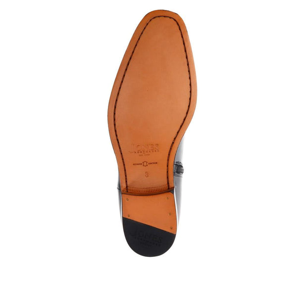 Jones Bootmaker Men's Flaxen Leather Ankle Boots - Black