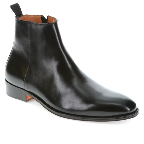 jones bootmaker Men's Flaxen Leather Ankle Boots - Black