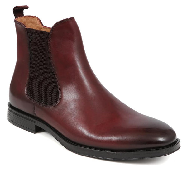 jones bootmaker Men's Gibson Leather Chelsea Boots - Burgundy