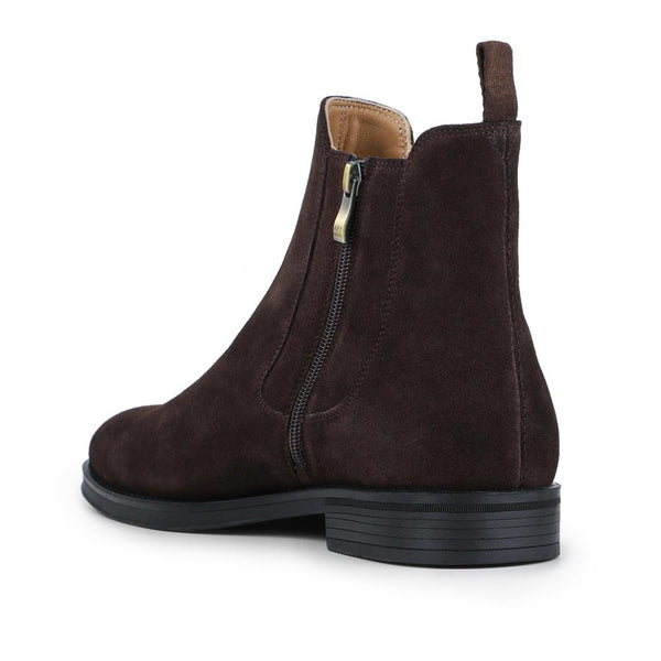 Jones Bootmaker Men's Gibson Leather Chelsea Boots - Dark Brown Suede