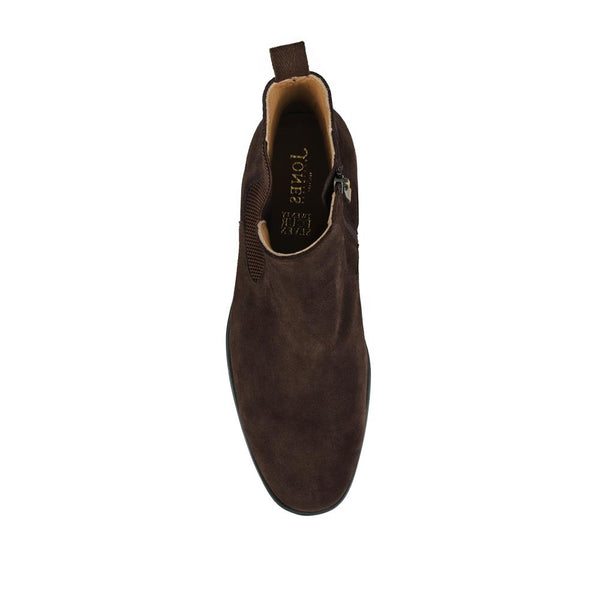 Jones Bootmaker Men's Gibson Leather Chelsea Boots - Dark Brown Suede