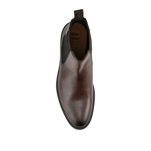 Jones Bootmaker Men's Hugo Boss Leather Chelsea Boots - Dark Brown