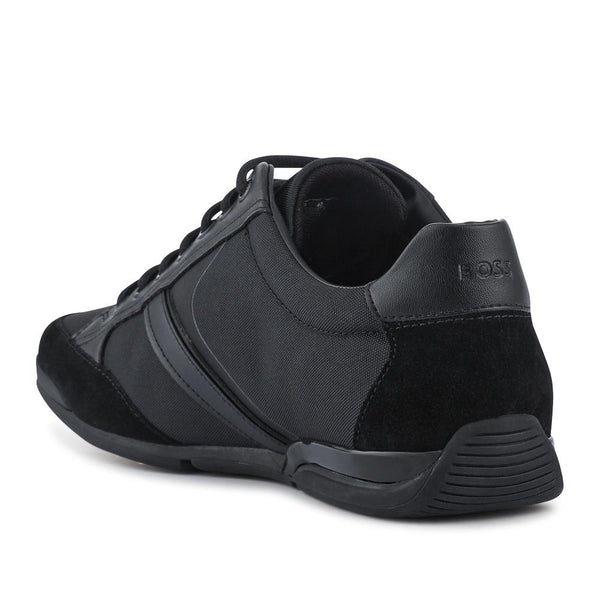 Jones Bootmaker Men's Hugo Boss Mixed-Material Trainers - Black