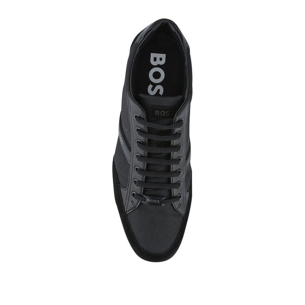 Jones Bootmaker Men's Hugo Boss Mixed-Material Trainers - Black