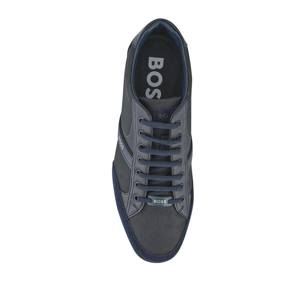Jones Bootmaker Men's Hugo Boss Mixed-Material Trainers - Navy
