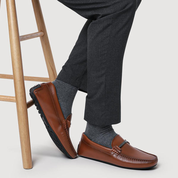 Jones Bootmaker Men's Hugo Boss Smart Leather Loafers - Brown