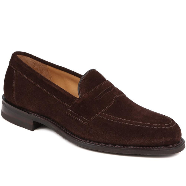 jones bootmaker Men's Imperial Leather Loafers - Brown Suede