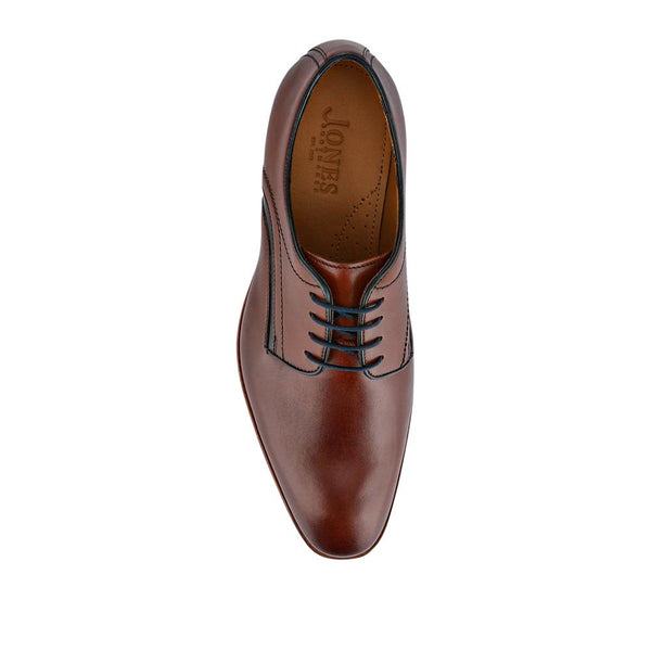 Jones Bootmaker Men's Jammer Smart Leather Lace-Up Shoes - Chestnut