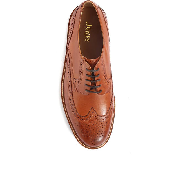Jones Bootmaker Men's Kingsbay Men's Leather Brogues - Tan