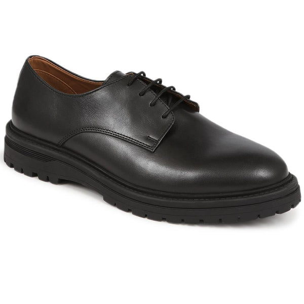 jones bootmaker Men's Laker Leather Lace-Up Shoes - Black