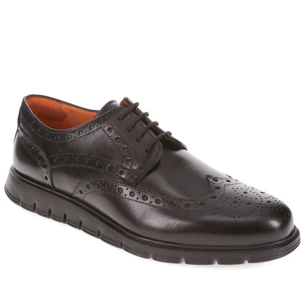 jones bootmaker Men's LondonCity2 Brogue Derby Shoes - Black
