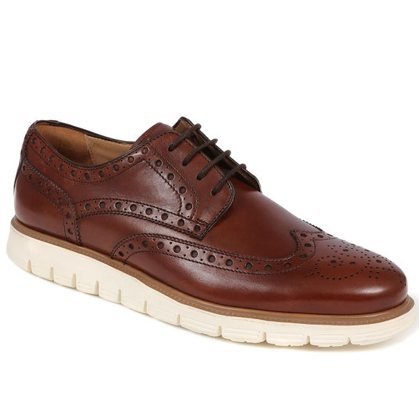 jones bootmaker Men's LondonCity2 Brogue Derby Shoes - Chestnut