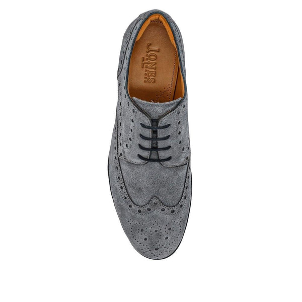 Jones Bootmaker Men's LondonCity2 Brogue Derby Shoes - Grey Suede