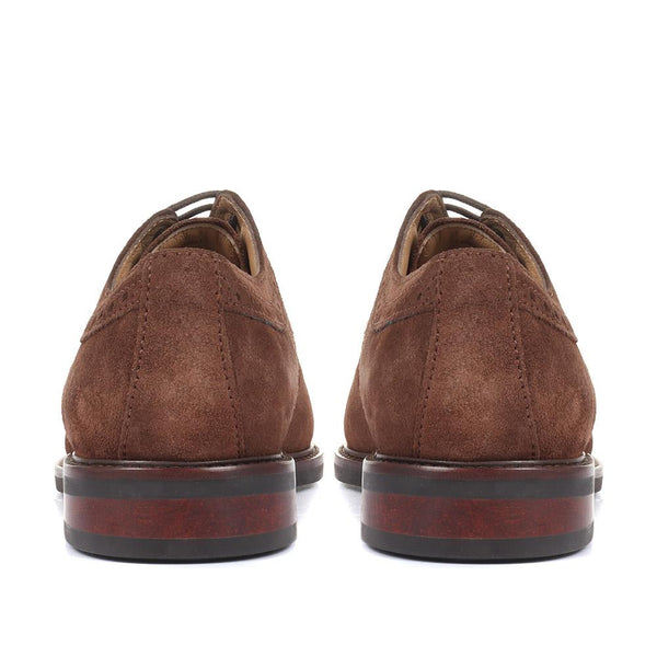 Jones Bootmaker Men's Longwood Suede Derby Brogues - Brown Suede