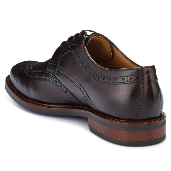 Jones Bootmaker Men's Longwood Suede Derby Brogues - Dark Brown