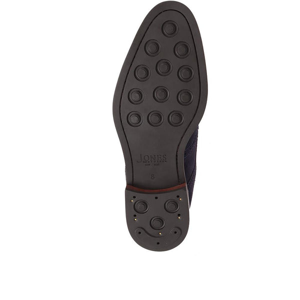 Jones Bootmaker Men's Longwood Suede Derby Brogues - Navy Suede