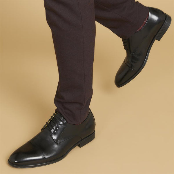Jones Bootmaker Men's Maidenhead Leather Derby Shoes - Black
