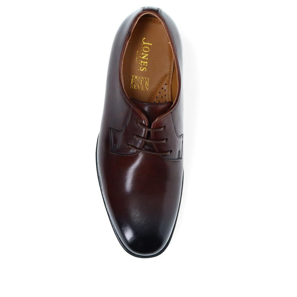 Jones Bootmaker Men's Manchester Wide Leather Lace-ups - Dark Brown