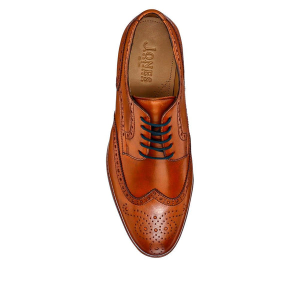 Jones Bootmaker Men's Manning Wide-Fit Men's Brogues - Tan