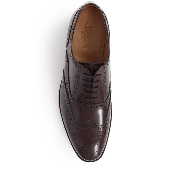 Jones Bootmaker Men's Martyn Leather Oxford Brogues - Dark Brown