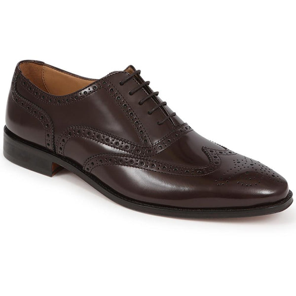 jones bootmaker Men's Martyn Leather Oxford Brogues - Dark Brown