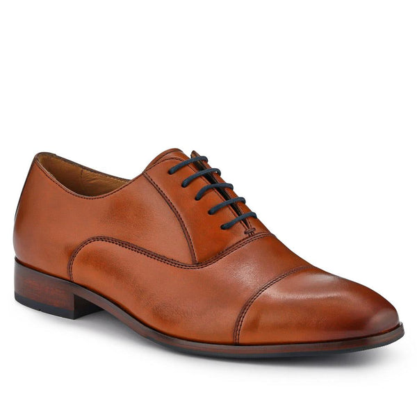 jones bootmaker Men's Marvin Leather Oxford Shoes - Tan