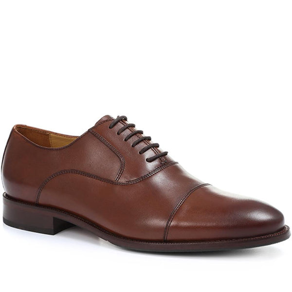 jones bootmaker Men's Matthew Leather Oxford Shoes - Chestnut