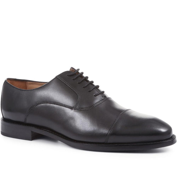 jones bootmaker Men's Matthew Wide Fit Oxford Shoes - Black