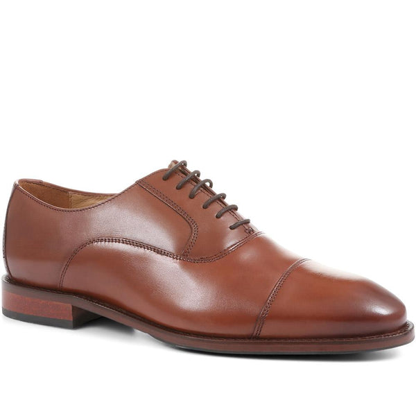 jones bootmaker Men's Matthew Wide Fit Oxford Shoes - Chestnut